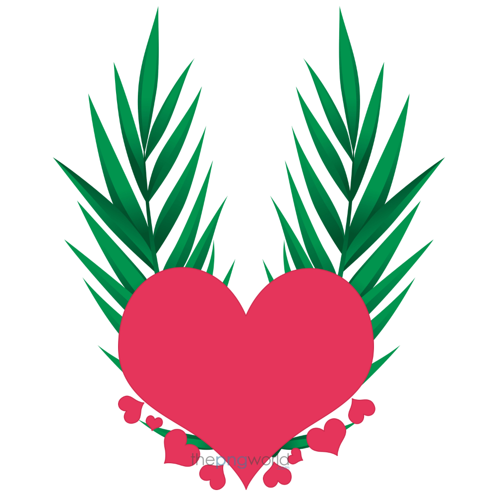 Love Heart Frame with Leaves PNG love,frame,leaves,connection,couple,anniversary,marriage,occassion,happy,floral,heart,i love you